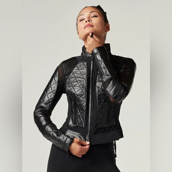 Classic Moto Jacket Blanc Nior - Picture 1 of 10